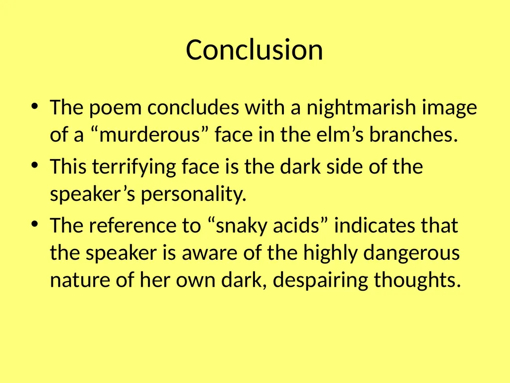 Sylvia Plath Elm ‘Elm’ is a complex, even - slide 12 of 13