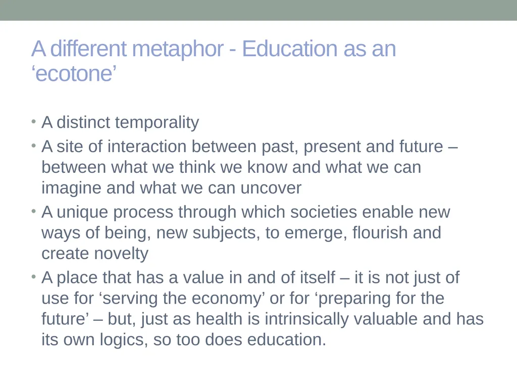 EDUCATION & ‘the FUTURE’ – exploring a problematic - slide 39 of 47