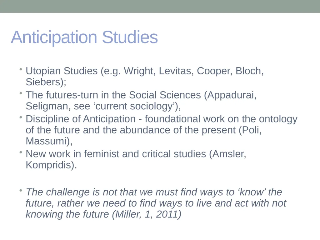 EDUCATION & ‘the FUTURE’ – exploring a problematic - slide 22 of 47