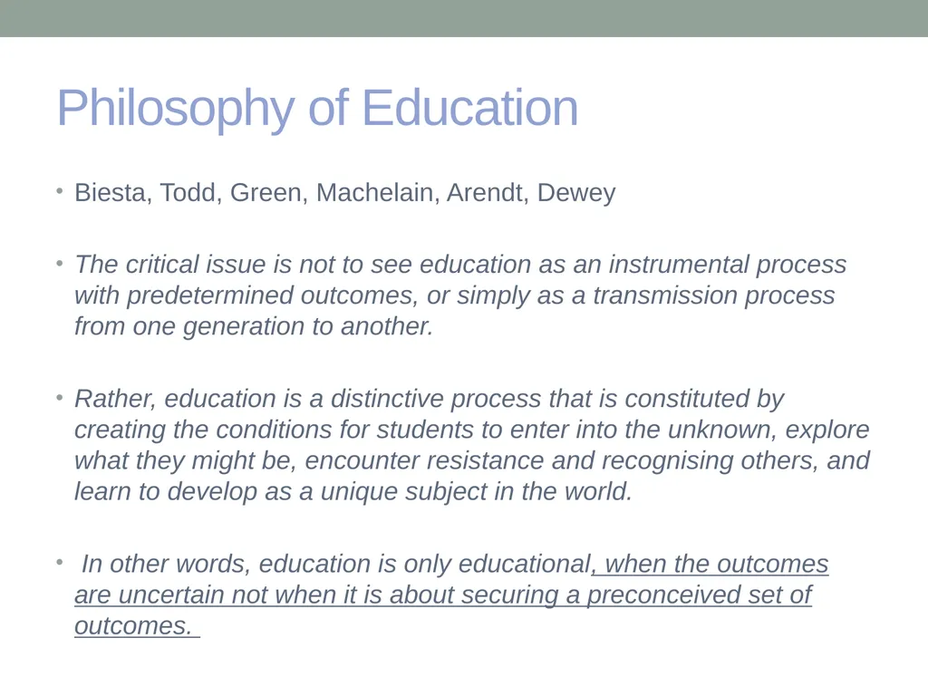 EDUCATION & ‘the FUTURE’ – exploring a problematic - slide 23 of 47