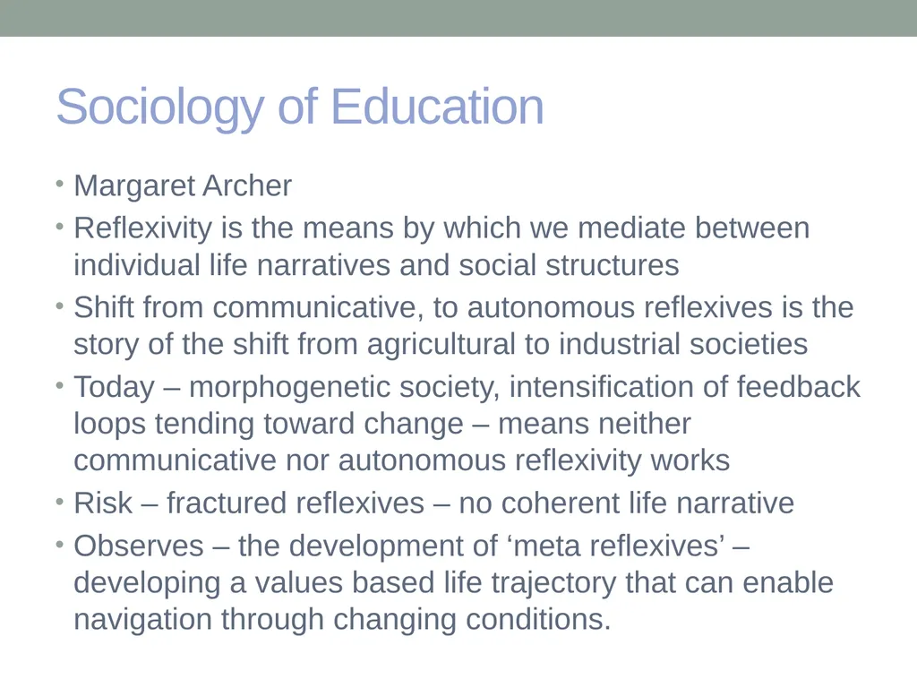 EDUCATION & ‘the FUTURE’ – exploring a problematic - slide 24 of 47