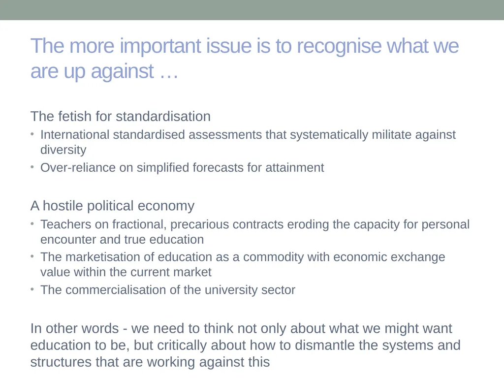 EDUCATION & ‘the FUTURE’ – exploring a problematic - slide 45 of 47