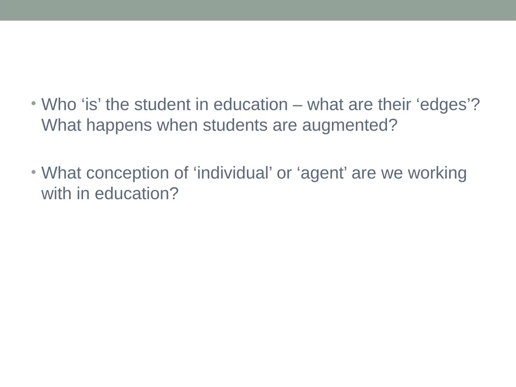 EDUCATION & ‘the FUTURE’ – exploring a problematic - slide 8 of 47