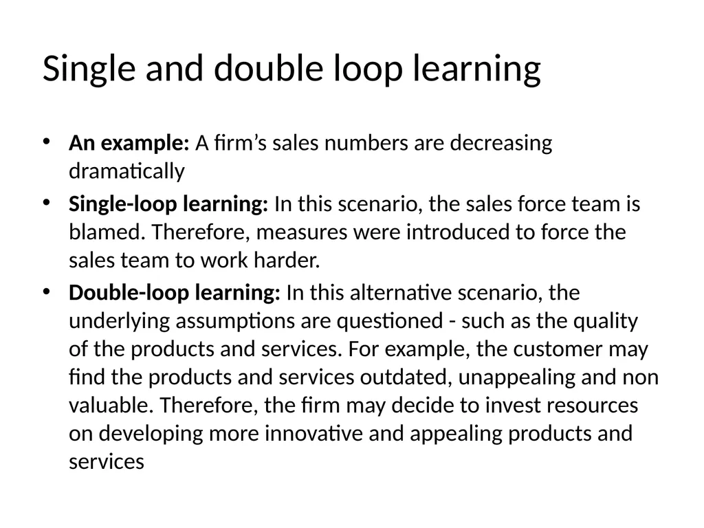 Lecture 4: Organizational Learning and Learning - slide 40 of 54