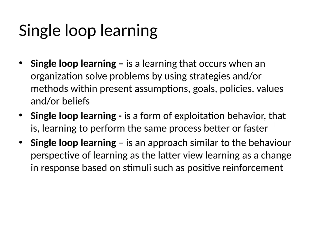 Lecture 4: Organizational Learning and Learning - slide 38 of 54