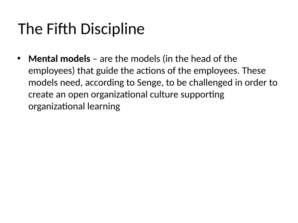 Lecture 4: Organizational Learning and Learning - slide 46 of 54