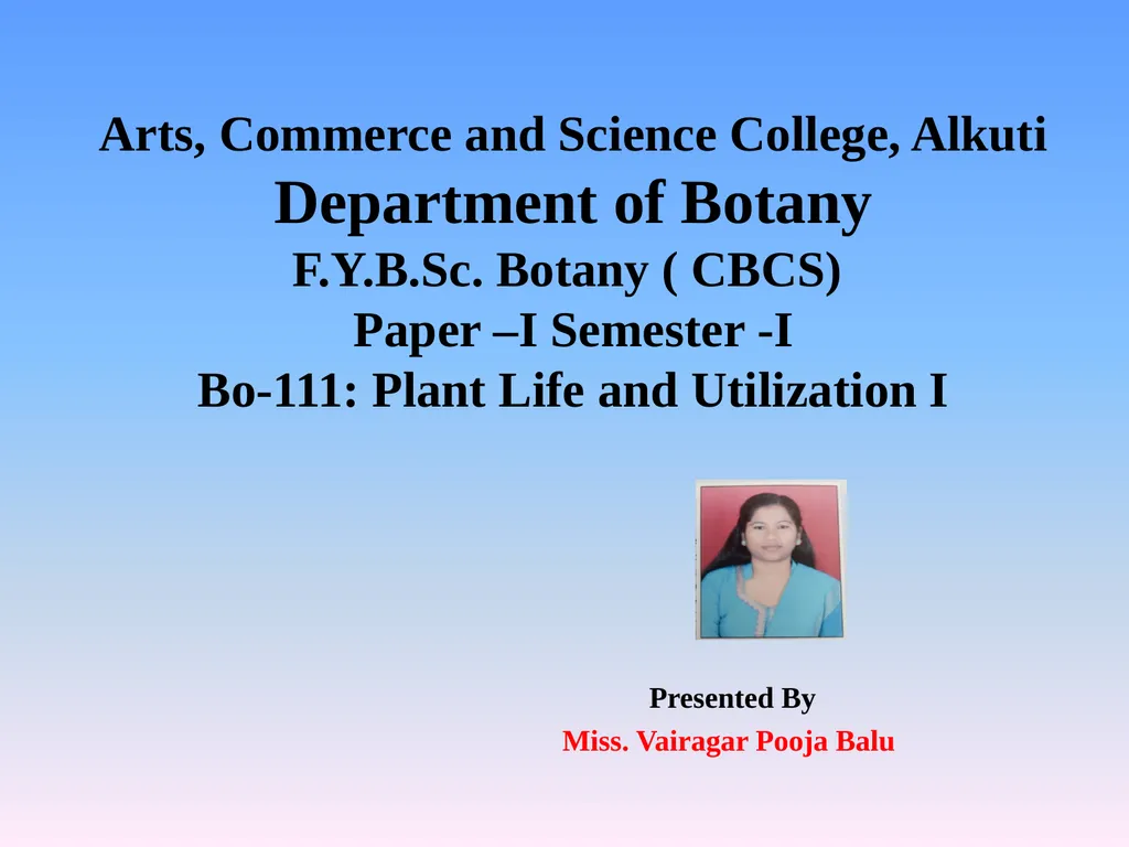 Arts, Commerce and Science College, Alkuti