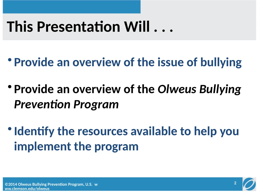 Penn London Elementary School Olweus Committee: - slide 2 of 22