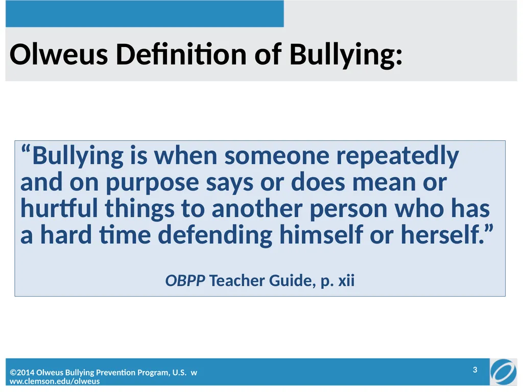 Penn London Elementary School Olweus Committee: - slide 3 of 22
