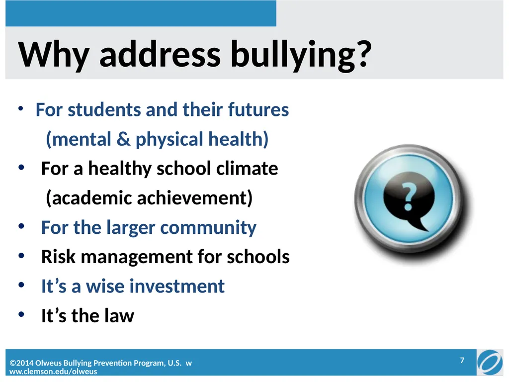 Penn London Elementary School Olweus Committee: - slide 7 of 22