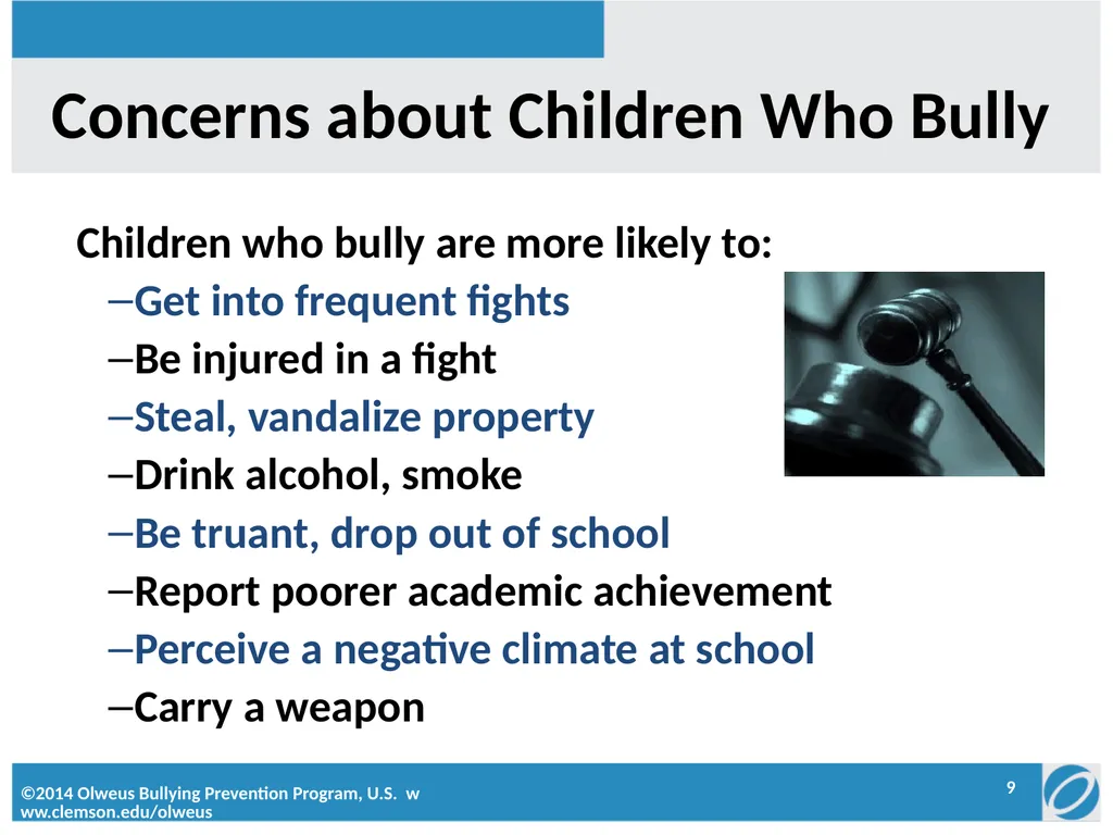Penn London Elementary School Olweus Committee: - slide 9 of 22