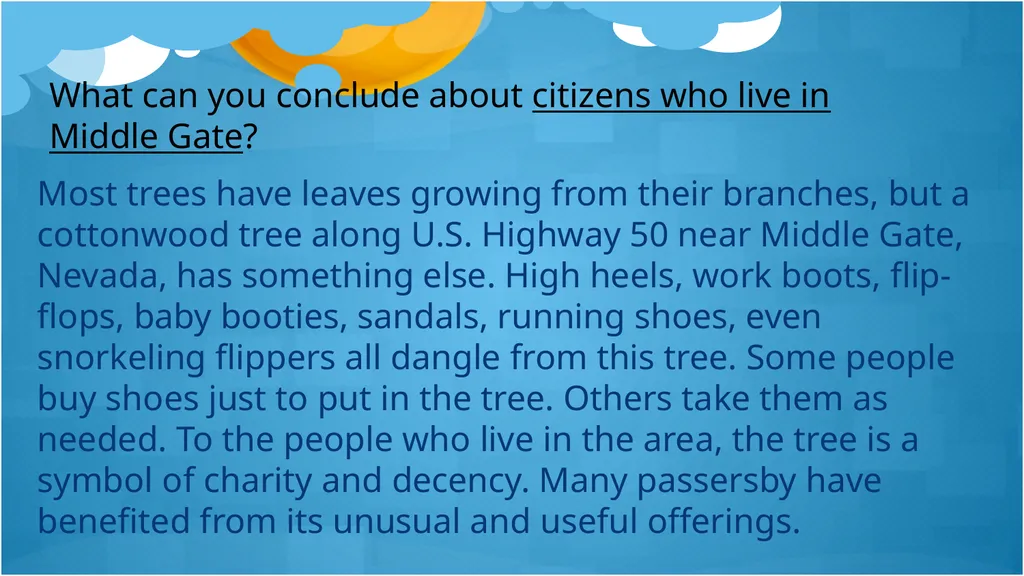 Drawing Conclusions Conclusions should be clearly - slide 3 of 6