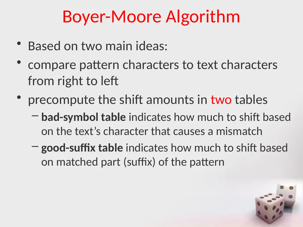 MA/CSSE 473 Day 25 Student questions String search - slide 15 of 20