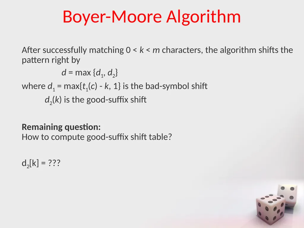 MA/CSSE 473 Day 25 Student questions String search - slide 17 of 20