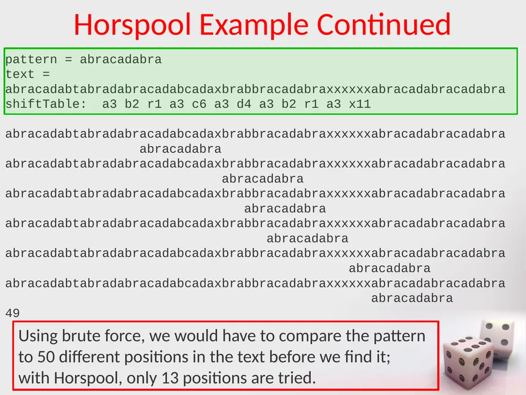 MA/CSSE 473 Day 25 Student questions String search - slide 13 of 20