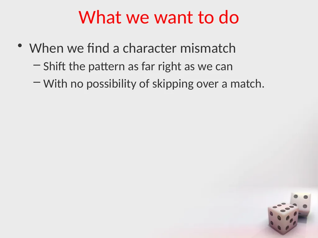 MA/CSSE 473 Day 25 Student questions String search - slide 5 of 20