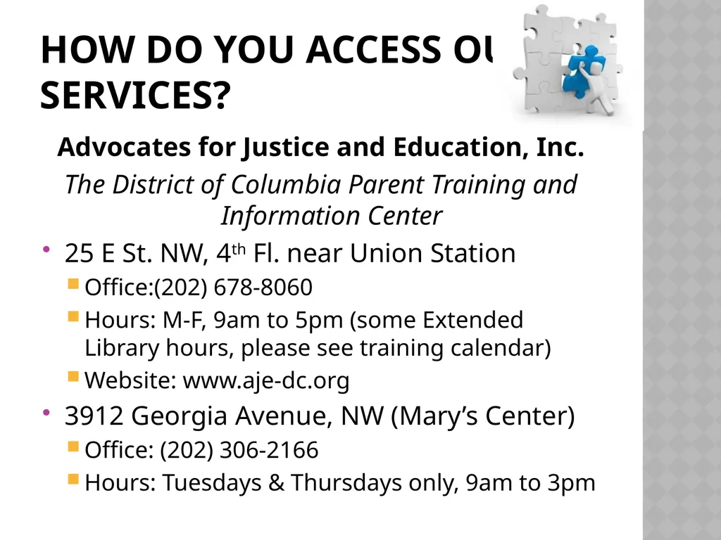 Overview of Advocates for Justice and Education - slide 18 of 18