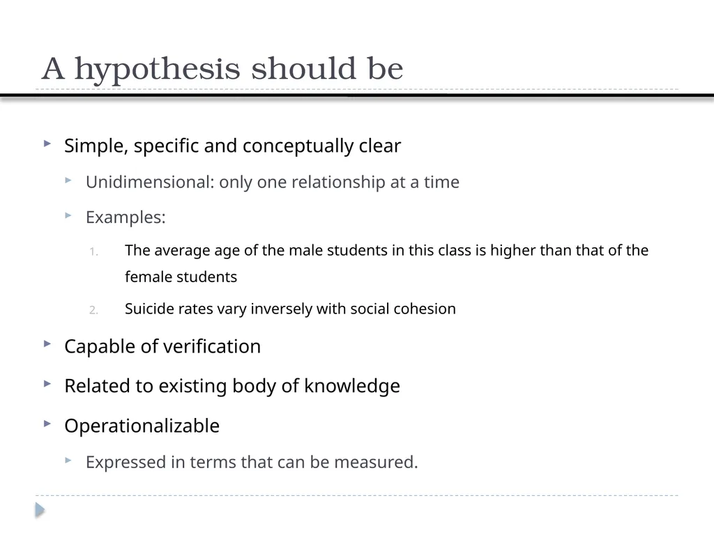 Constructing Hypothesis Week 7 Department of RS - slide 9 of 22