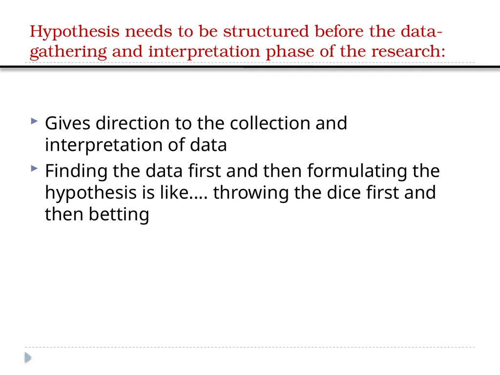 Constructing Hypothesis Week 7 Department of RS - slide 22 of 22