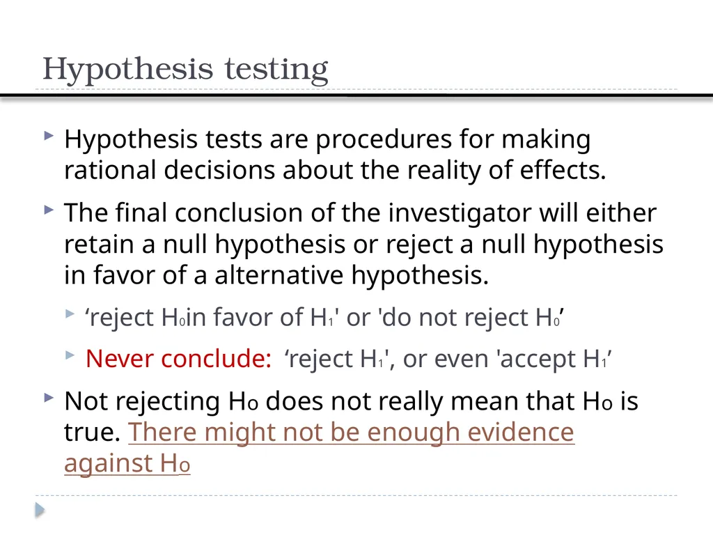 Constructing Hypothesis Week 7 Department of RS - slide 18 of 22