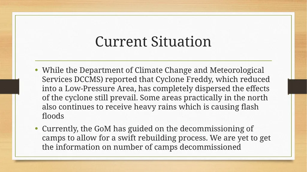Situational Update Cyclone Freddy Response Caritas - slide 3 of 8