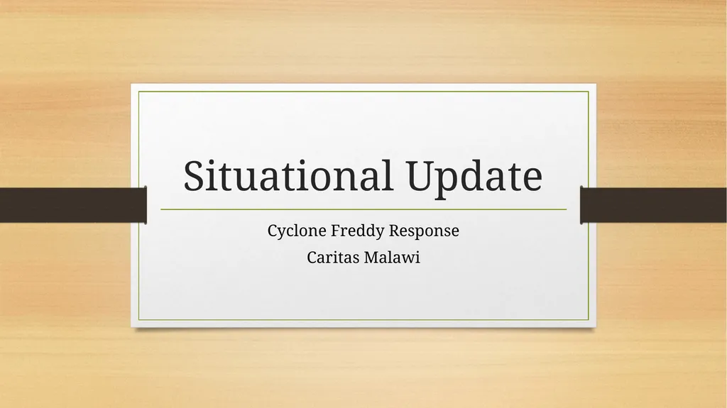 Situational Update Cyclone Freddy Response Caritas - slide 1 of 8