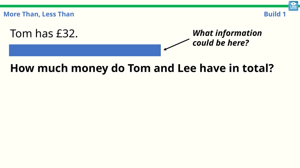 More Than, Less Than Build 1 More Than, Less Than: - slide 12 of 29