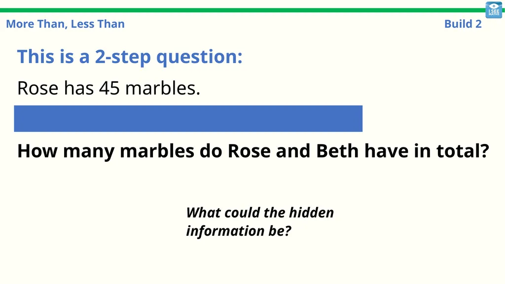 More Than, Less Than Build 1 More Than, Less Than: - slide 24 of 29