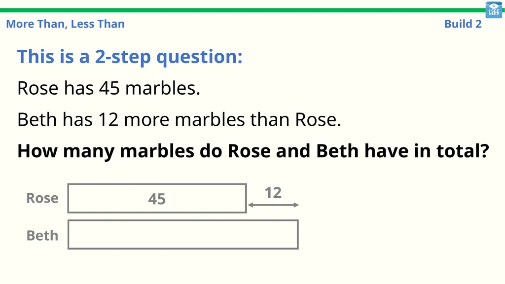 More Than, Less Than Build 1 More Than, Less Than: - slide 26 of 29