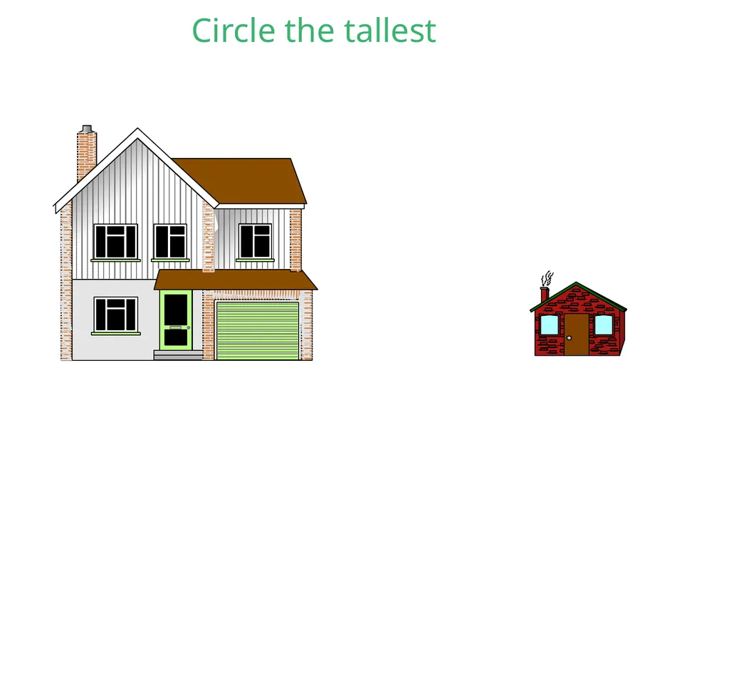 measure tall short tall short tall house short - slide 7 of 15
