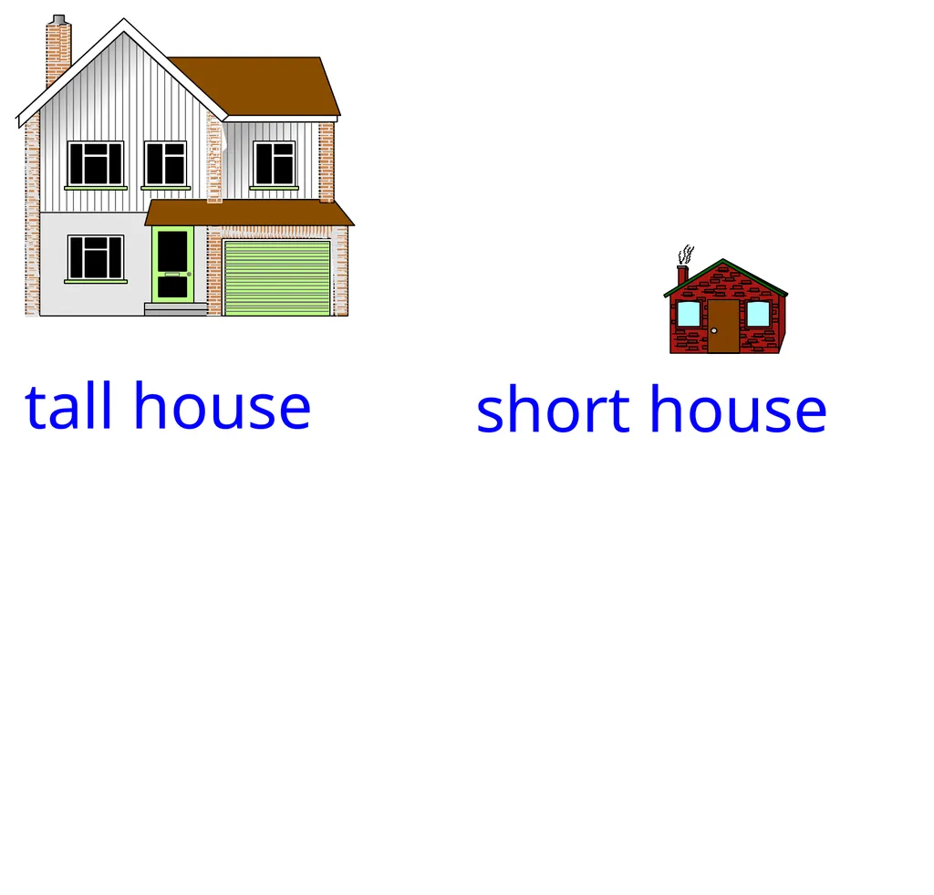 measure tall short tall short tall house short - slide 3 of 15