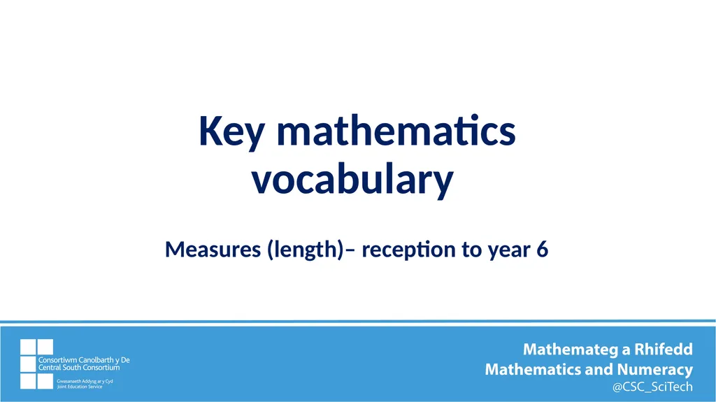 Key mathematics vocabulary Measures (length)– - slide 1 of 9