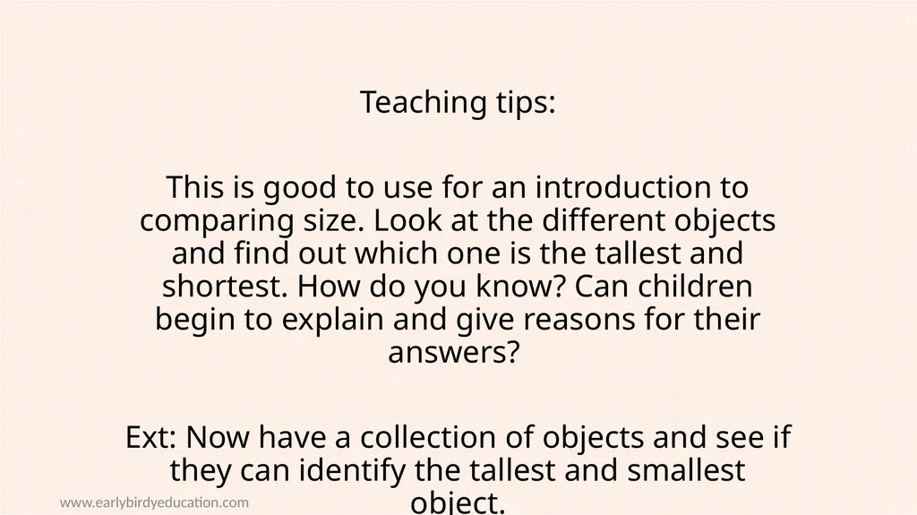 www.earlybirdyeducation.com Tall and short- - slide 2 of 8