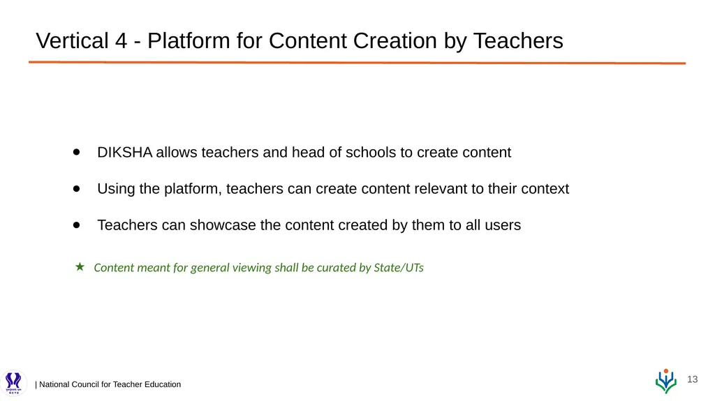 DIKSHA: Digital Infrastructure for Knowledge - slide 13 of 23