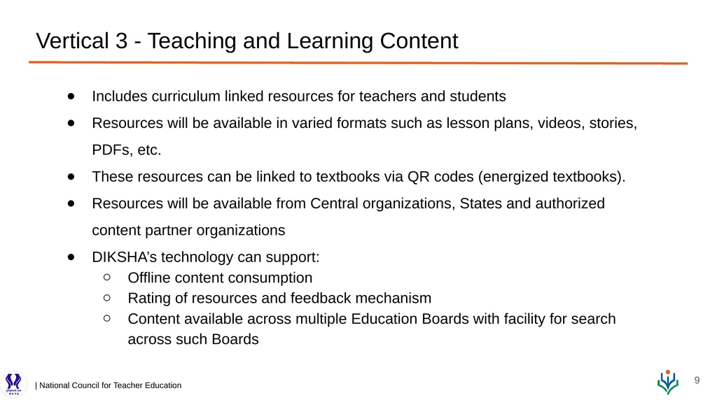 DIKSHA: Digital Infrastructure for Knowledge - slide 9 of 23