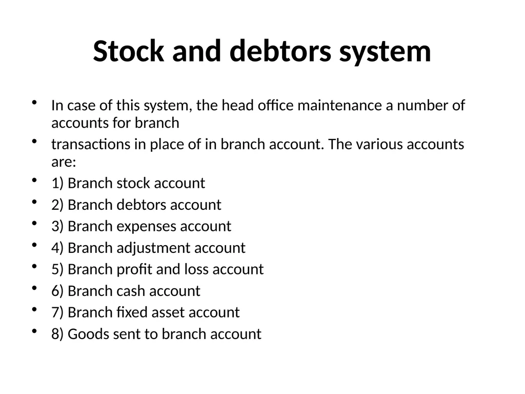 Branch Account Introduction: Branch Account A - slide 18 of 20