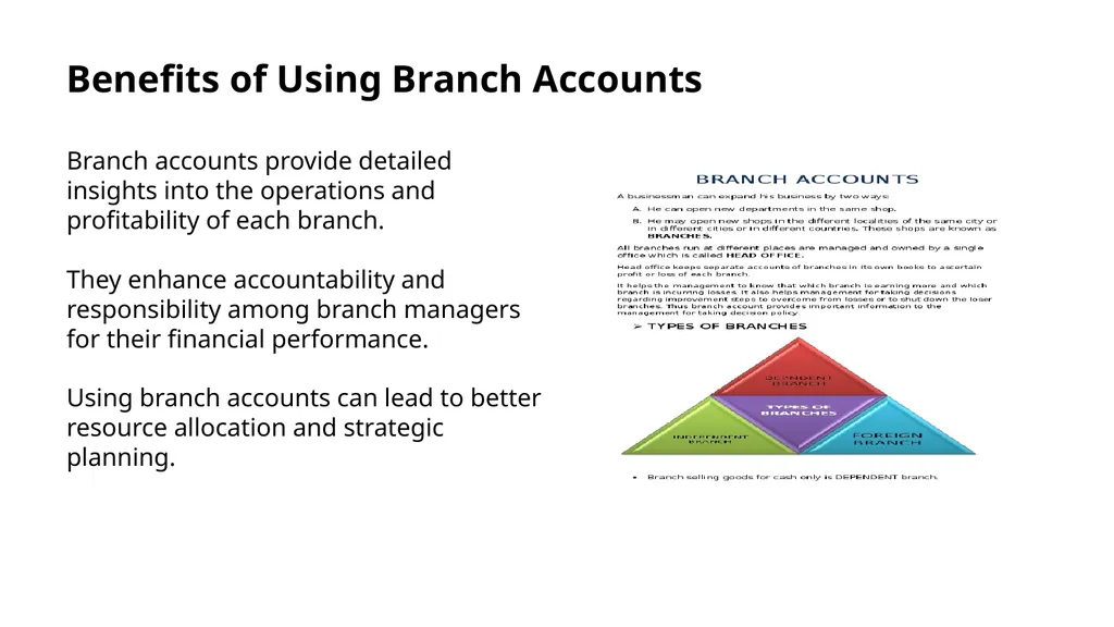 Branch Accounts Introduction to Branch Accounts - slide 9 of 11