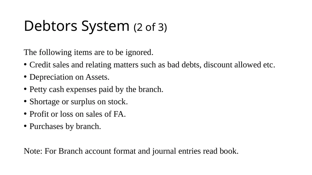 Chapter BRANCH ACCOUNTING Branch Definition: A - slide 8 of 20
