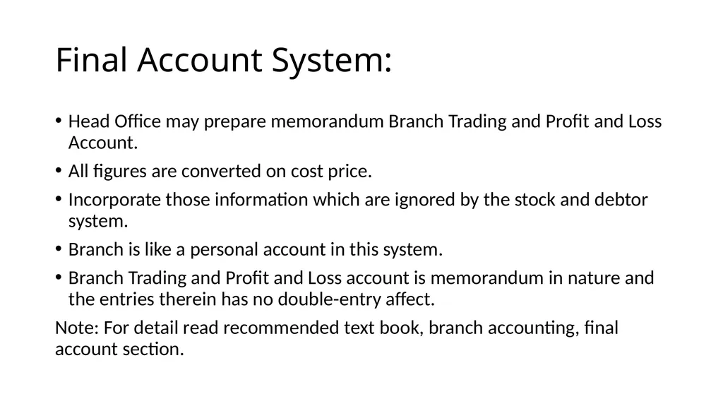 Chapter BRANCH ACCOUNTING Branch Definition: A - slide 14 of 20