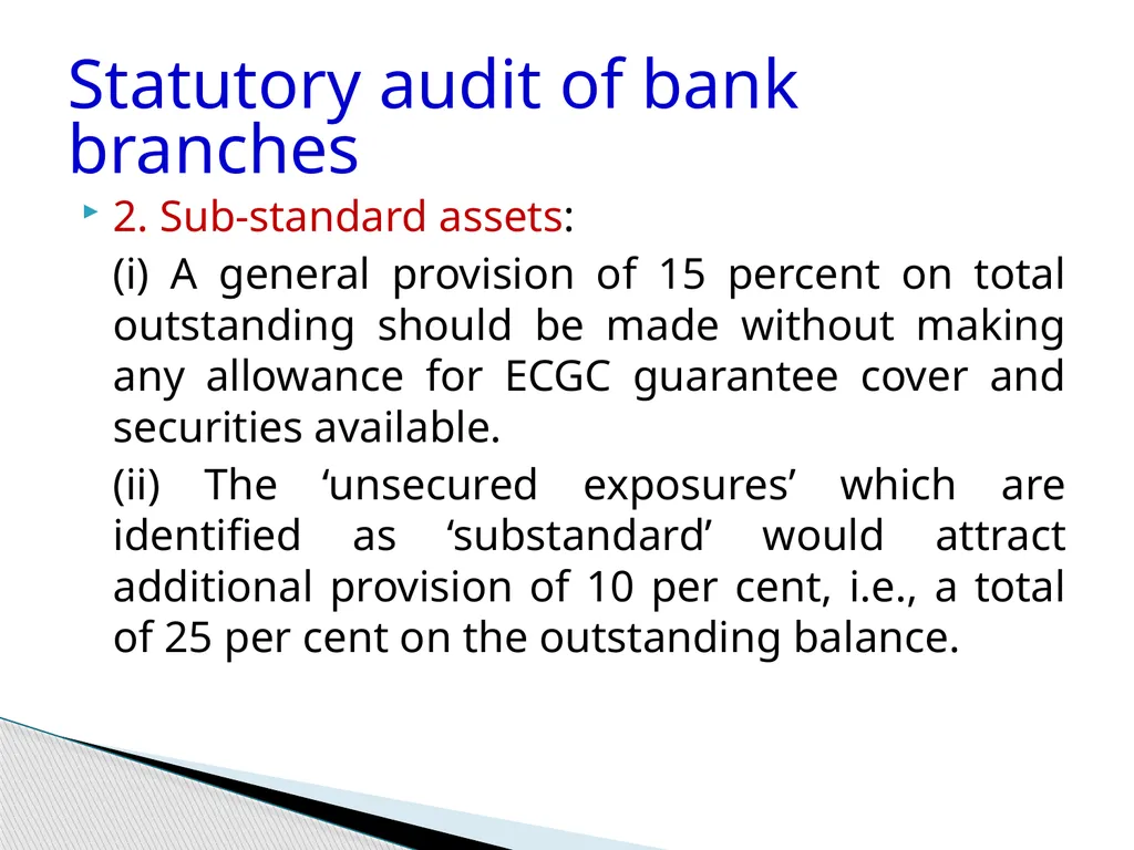 Audit of Agricultural and other priority sector - slide 86 of 136