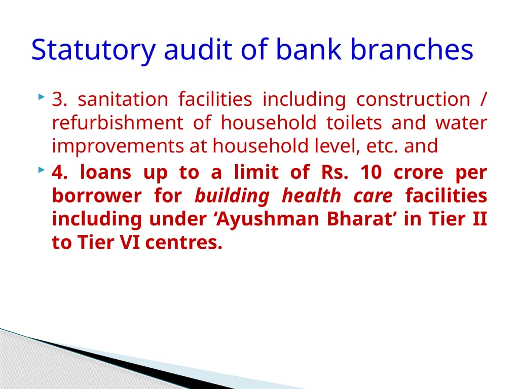 Audit of Agricultural and other priority sector - slide 128 of 136