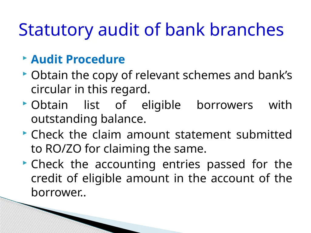 Audit of Agricultural and other priority sector - slide 46 of 136