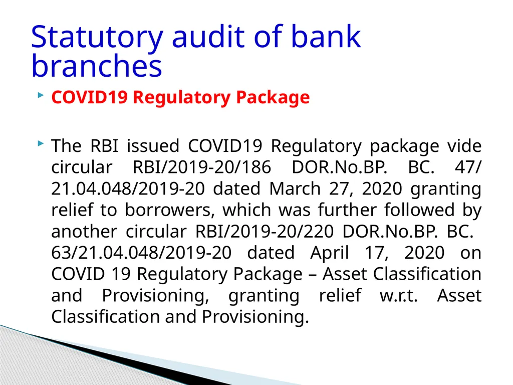 Audit of Agricultural and other priority sector - slide 104 of 136