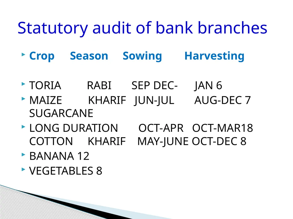 Audit of Agricultural and other priority sector - slide 44 of 136