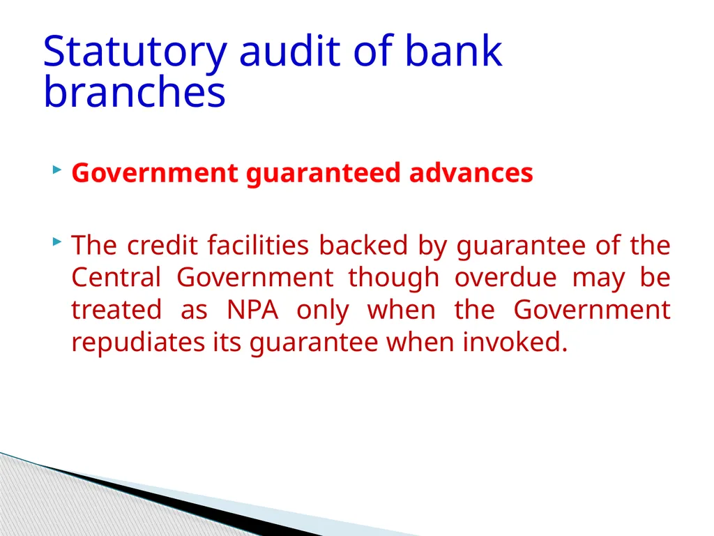 Audit of Agricultural and other priority sector - slide 106 of 136