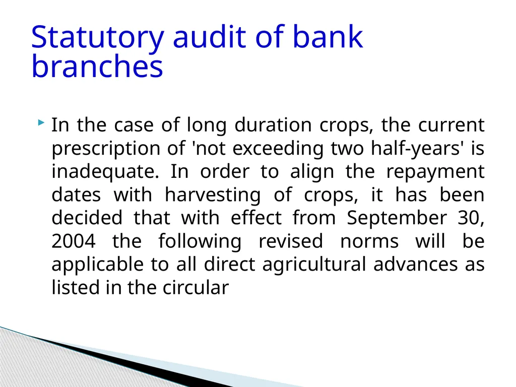 Audit of Agricultural and other priority sector - slide 92 of 136