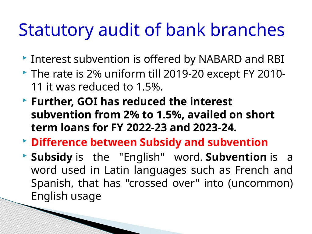 Audit of Agricultural and other priority sector - slide 76 of 136