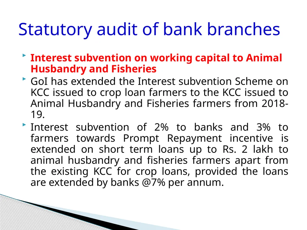 Audit of Agricultural and other priority sector - slide 80 of 136