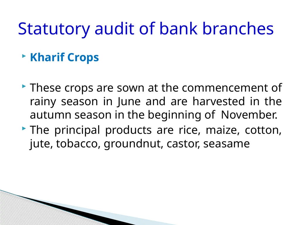 Audit of Agricultural and other priority sector - slide 40 of 136