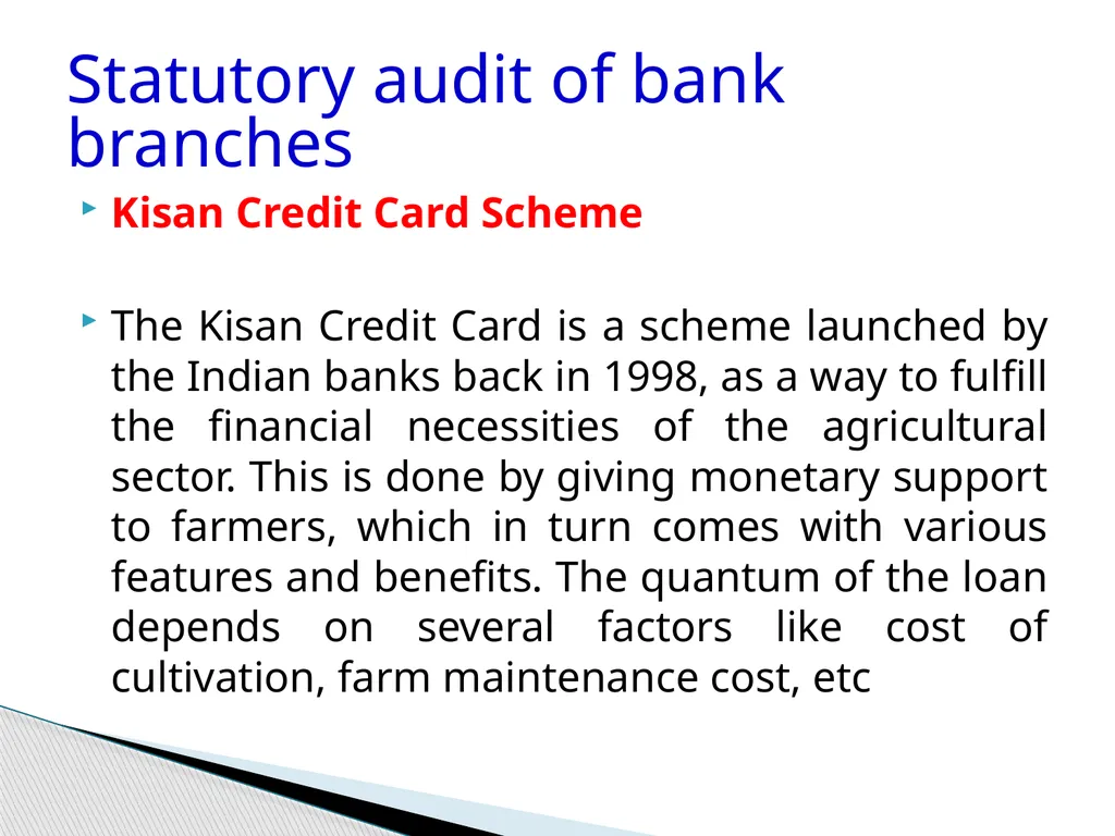 Audit of Agricultural and other priority sector - slide 83 of 136
